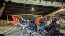Patroli gabungan Brimob dan Samapta Polda Metro Jaya mengintensifkan pengamanan di Jakarta Timur (Foto: dok. istimewa)