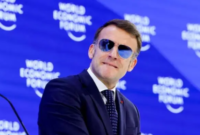 Presiden Prancis Emmanuel Macron menghadiri pertemuan tahunan Forum Ekonomi Dunia (WEF) ke-56 di Davos, Swiss, 20 Januari 2026. (foto:Reuters/Denis Balibouse/Mistar)