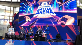 Sesi tanya jawab yang menghadirkan Ketua Umum Asosiasi Gim Indonesia bersama komunitas Genshin Impact Indonesia serta AVP Gaming & Media dalam ajang Lapakgaming Arena Series 3. (Liputan6.com/Fathia Kapparini)