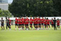 Skuad Tim Nasional Indonesia menjalani sesi latihan resmi jelang agenda turnamen.
(Foto: PSSI)