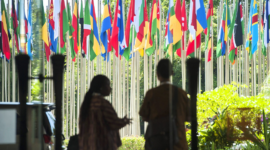 Indonesia menegaskan komitmen terhadap hukum internasional dan nilai kemanusiaan melalui jalur diplomasi global.
(Foto: The Jakarta Post)