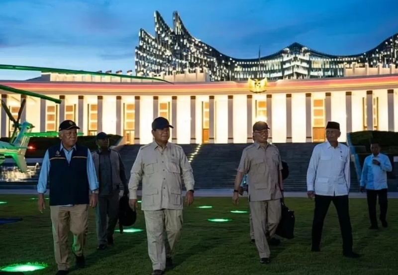 Suasana kawasan pembangunan Ibu Kota Nusantara (IKN) di Kalimantan Timur yang menjadi fokus pengembangan pusat pemerintahan baru Indonesia.
(Credit: Antara Foto)