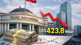 Bank Indonesia melaporkan penurunan utang luar negeri Indonesia menjadi US$423,8 miliar per November 2025, mencerminkan manajemen utang yang lebih prudensial.