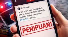 Waspada penipuan e-tilang via WhatsApp dan SMS, pastikan hanya mengakses tautan resmi ETLE Polri.