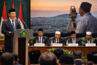 Ilustrasi Kemenag menggelar sidang isbat 1 Ramadan 1447 H untuk menentukan awal puasa, dengan melibatkan ormas Islam dan pakar falak.