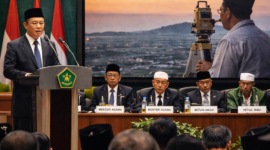 Ilustrasi Kemenag menggelar sidang isbat 1 Ramadan 1447 H untuk menentukan awal puasa, dengan melibatkan ormas Islam dan pakar falak.