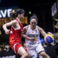 Atlet Timnas Basket 3x3 Indonesia (putri) menunjukkan semangat dan keterampilan mereka dalam pertandingan internasional, menjelang Piala Dunia Basket 3x3 2026.
(Photo by ANTARA FOTO)