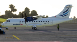 Ilustrasi pesawat ATR 42-500 milik Indonesia Air Transport. Pesawat PK-THT dilaporkan hilang kontak saat mendekati Bandara Sultan Hasanuddin, Makassar.
(Foto: JetPhotos)