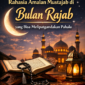 Ilustrasi bulan Rajab sebagai bulan mulia dalam Islam yang dianjurkan untuk memperbanyak ibadah, doa, dan amal saleh.