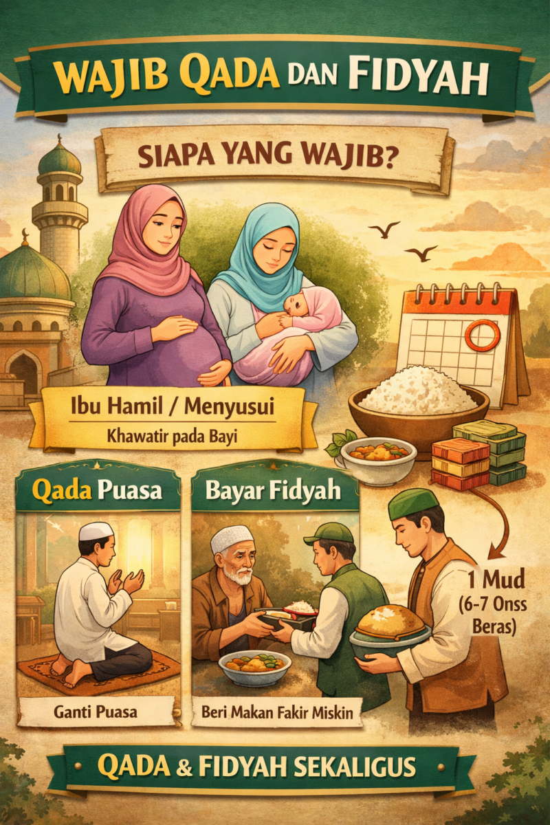 Siapa yang Wajib Qada Sekaligus Membayar Fidyah?