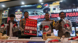 Polres Pelabuhan Tanjung Priok menyita vape isi narkoba 'zombie'. (Foto: Muhammad Reevanza/detikFoto)