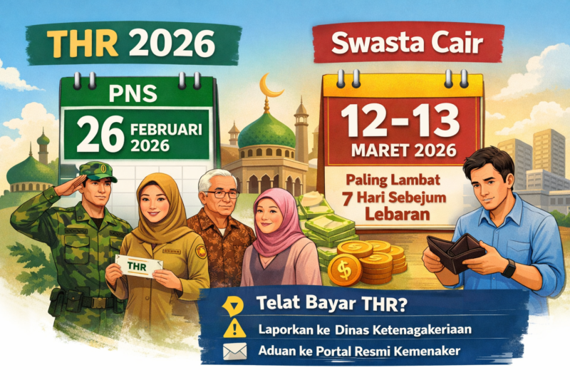 THR PNS Cair 26 Februari 2026, Untuk Pegawai Swasta Menunggu Ini Jadwalnya