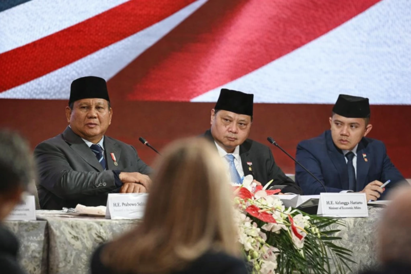Prabowo Paparkan MBG dan Pemberantasan Korupsi di Depan Pengusaha AS