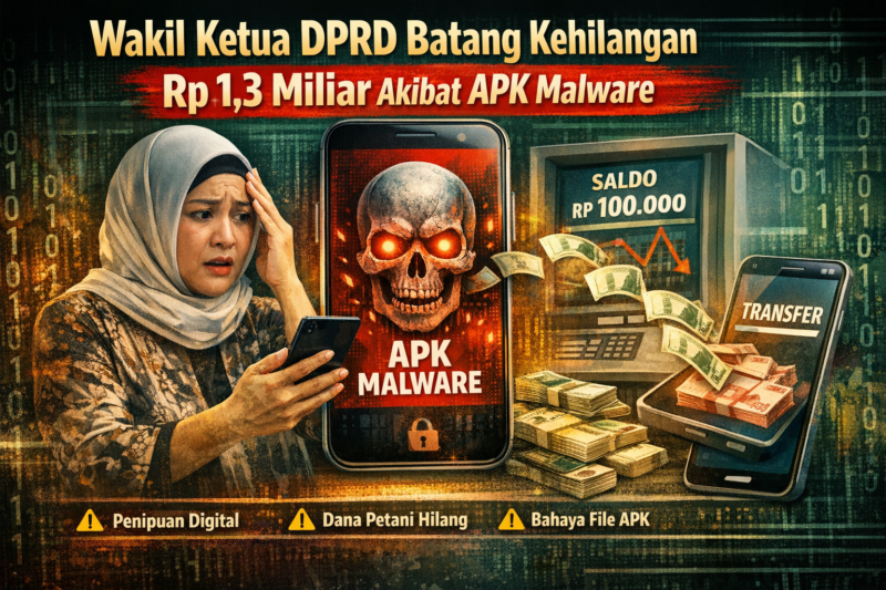 Wakil Ketua DPRD Batang Kehilangan Rp1,3 Miliar Akibat File APK