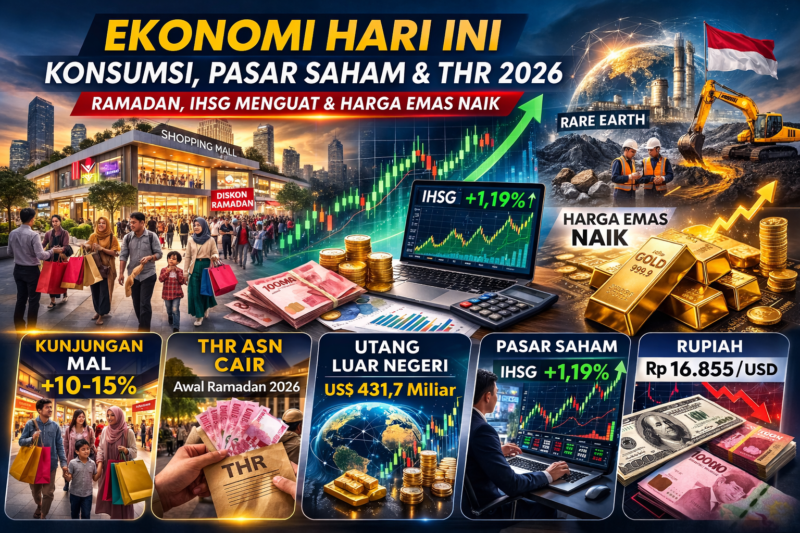 Ekonomi Hari Ini: Konsumsi & Pasar Saham Jadi Sorotan