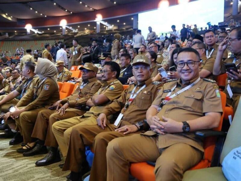 Tampak Walikota Sungai Penuh Alfin dan Wakil Walikota Sungai Penuh Azhar Hamzah tengah mengikuti Rakornas 2026 Foto by Humas Pemkot Sungai Penuh