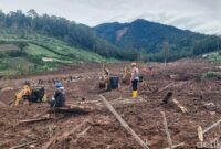Foto: Lokasi longsor Cisarua, Bandung Barat. (Whisnu Pradana/detikJabar)