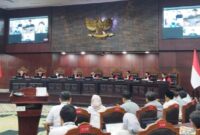 Foto: Pembacaan sidang putusan di ruang sidang pleno I gedung MK. (Kurniawan/detikcom)