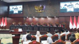 Foto: Pembacaan sidang putusan di ruang sidang pleno I gedung MK. (Kurniawan/detikcom)