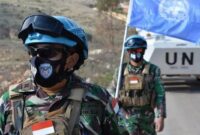 Anggota TNI dalam penugasan pasukan perdamaian. (Dispaned)