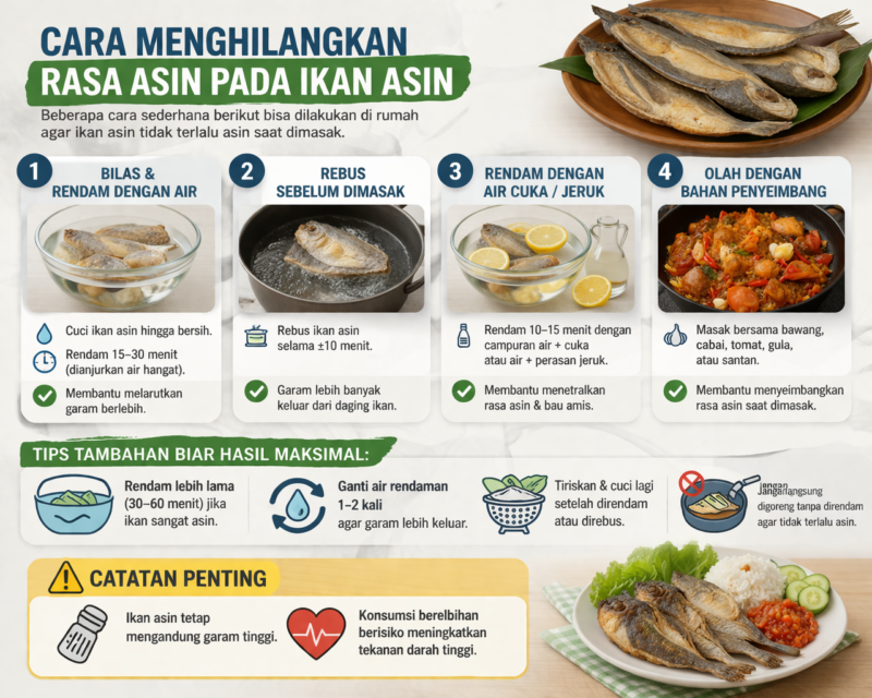Cara Menghilangkan Rasa Asin pada Ikan Asin, Mudah Dilakukan di Rumah ( ilustrasi AI )