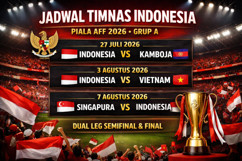Jadwal Timnas Indonesia di Piala AFF 2026: Tantangan Grup A Telah Ditentukan