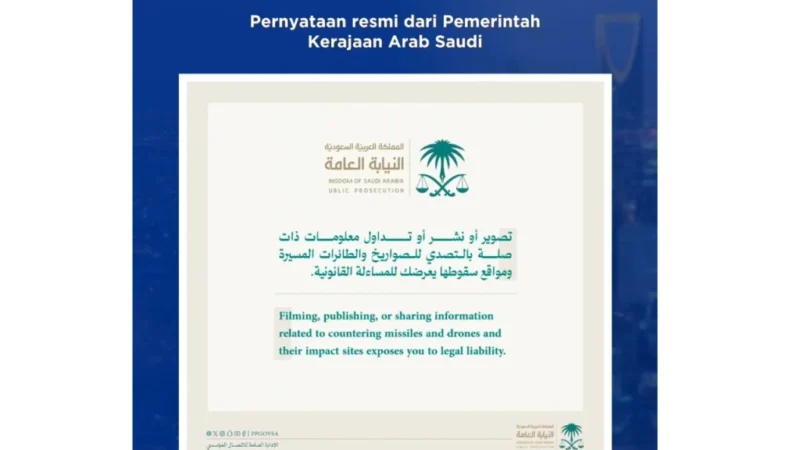 WNI Diminta Tidak Rekam Serangan Rudal di Arab Saudi ( DOK.HIMPUHNEWS )