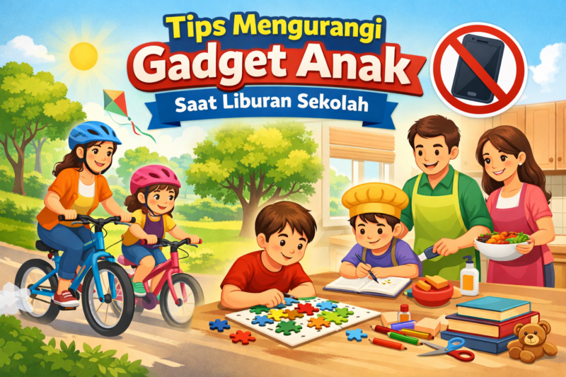 Tips Orang Tua Kurangi Gadget Anak Saat Liburan Sekolah