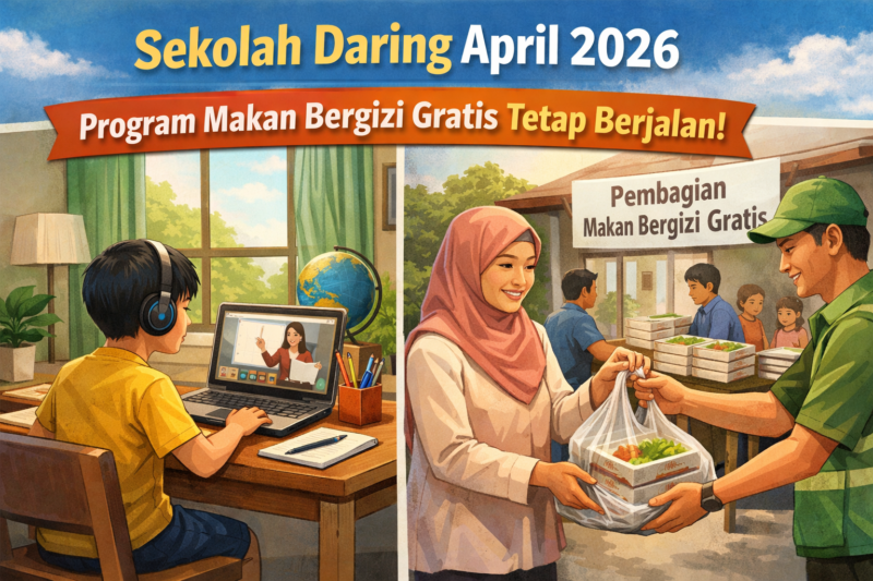 Sekolah Daring April 2026 Dikaji, Apakah Program Makan Bergizi Gratis Tetap Berjalan?