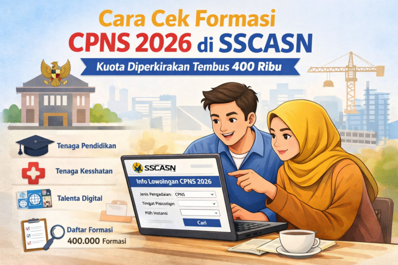Cara Cek Formasi CPNS 2026 di SSCASN, Kuota Diperkirakan Tembus 400 Ribu
