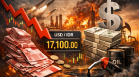 Rupiah Terancam Tembus Rp17.100, Dampak Krisis Energi Global Kian Terasa ( Poto : Ilustrasi AI )