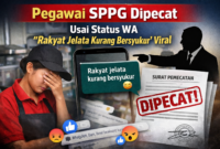 Pegawai SPPG Dipecat Usai Status WA “Rakyat Jelata Kurang Bersyukur” Viral