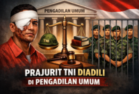 Prajurit TNI Penyerang Andrie Dinilai Harus Diadili di Peradilan Umum