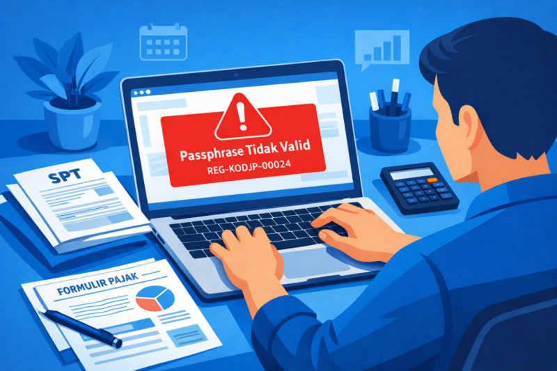 Muncul Notifikasi “Passphrase Tidak Valid” Saat Kirim SPT? Ini Penyebab dan Cara Mengatasinya
