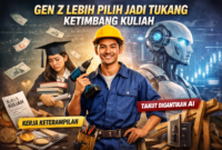 Gara-gara AI, Banyak Gen Z Pilih Jadi Tukang Ketimbang Kuliah