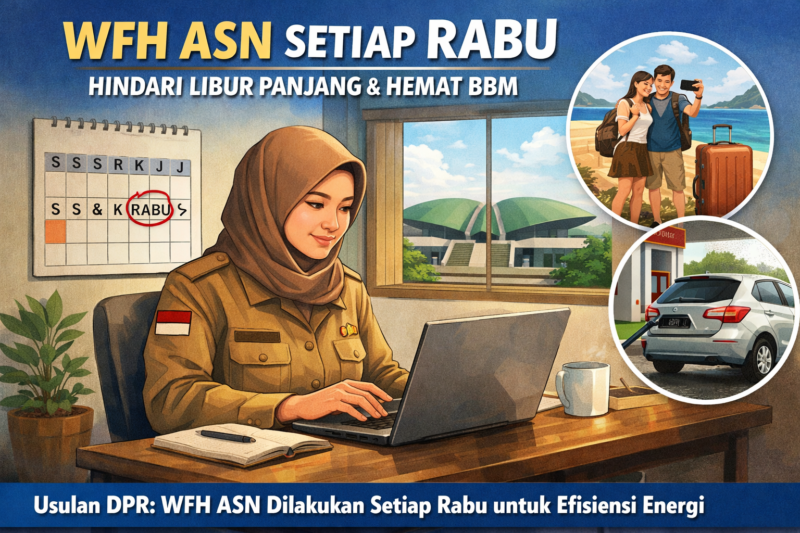 WFH ASN diusulkan berlangsung setiap Rabu demi efisiensi energi dan hindari libur panjang. (Foto: Jemarionline/Fathur)