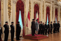 Presiden Prabowo disambut upacara kenegaraan di Istana Akasaka saat bertemu dengan PM Jepang Sanae Takaichi. (Firda/detikcom)