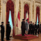 Presiden Prabowo disambut upacara kenegaraan di Istana Akasaka saat bertemu dengan PM Jepang Sanae Takaichi. (Firda/detikcom)