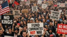 Jutaan Warga AS Turun ke Jalan, Protes “No Kings” Kecam Kebijakan Donald Trump ( dok.Suara Merdeka Purbalingga 0