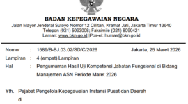 BKN Umumkan Hasil Seleksi Administrasi Uji Kompetensi Jabatan Fungsional ASN Maret 2026 (dok.BKN )