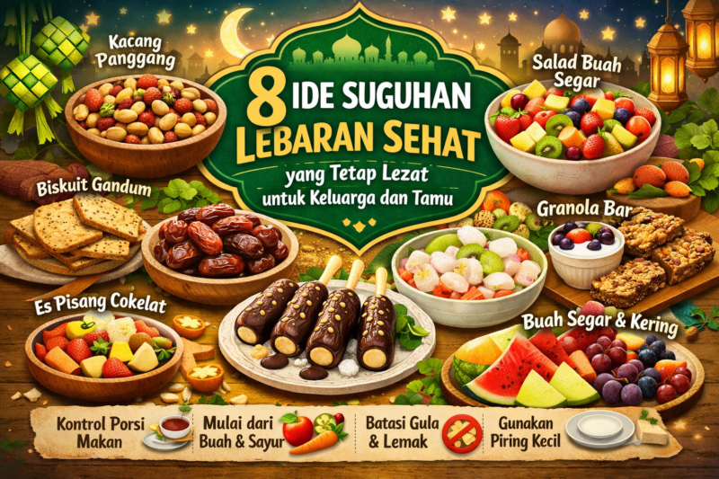 8 Ide Suguhan Lebaran Sehat yang Tetap Lezat untuk Keluarga dan Tamu ( Poto : Ilustrasi AI )