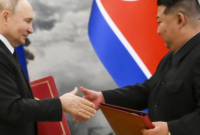 Putin Ucapkan Selamat, Kim Jong Un Kembali Pimpin Korea Utara ( dok.detiknews AP Photo/Kristina Kormilitsyna)