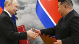 Putin Ucapkan Selamat, Kim Jong Un Kembali Pimpin Korea Utara ( dok.detiknews AP Photo/Kristina Kormilitsyna)