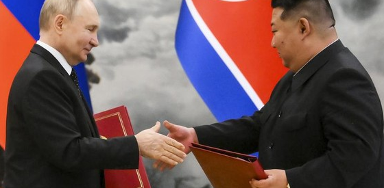Putin Ucapkan Selamat, Kim Jong Un Kembali Pimpin Korea Utara ( dok.detiknews AP Photo/Kristina Kormilitsyna)
