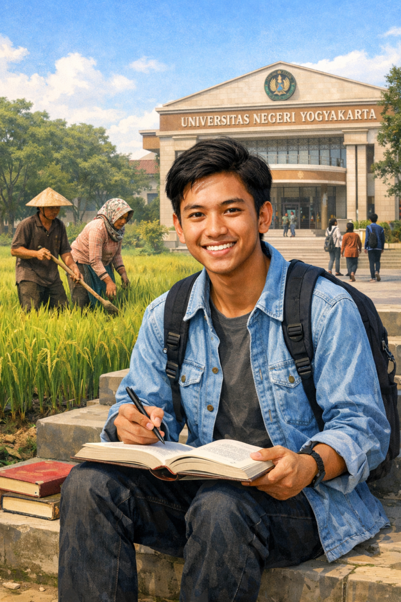 Anak Petani Ini Kuliah Gratis di UNY Berkat Beasiswa KIP-Kuliah
