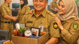 28.624 PNS Ajukan Pensiun hingga Maret 2026, Ribuan Berkas Masih Diproses ( ilustrasi AI )