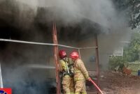 Foto: Gudang komputer BRIN di Cibinong kebakaran (Dok Istimewa)