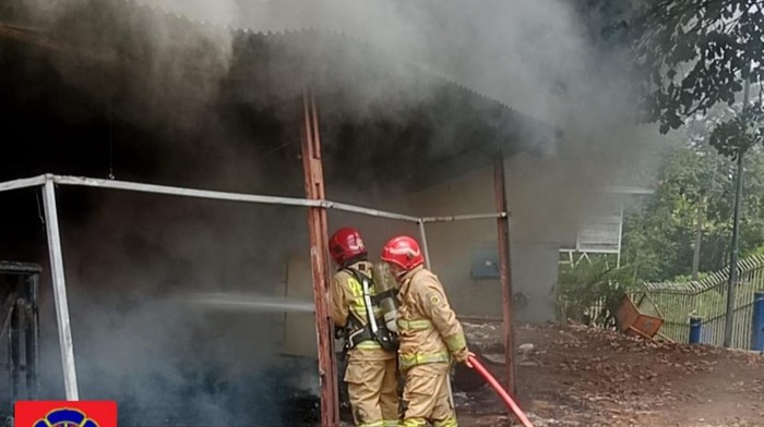 Foto: Gudang komputer BRIN di Cibinong kebakaran (Dok Istimewa)