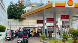 Ilustrasi SPBU Shell. Harga BBM nonsubsidi di SPBU Pertamina, Shell, Vivo, dan BP AKR terpantau naik mulai 1 Maret 2026(Rachel Farahdiba R)