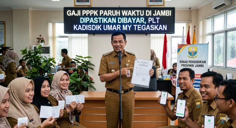 Ilustrasi : Gaji PPPK Paruh Waktu di Jambi Dipastikan Dibayar, Plt Kadisdik Umar MY Tegaskan